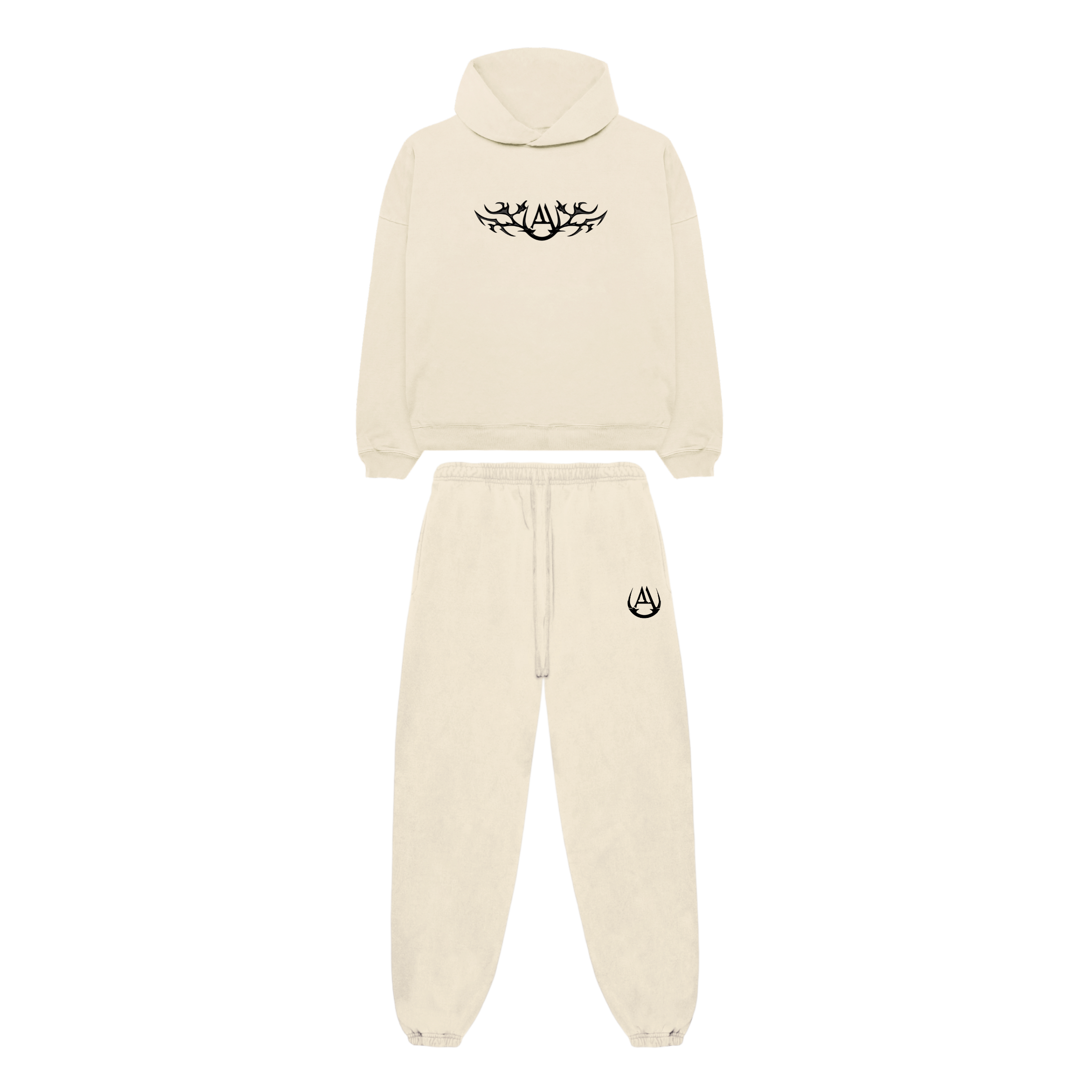 Angels and Demons Heavy Hoodie Set - Gravel