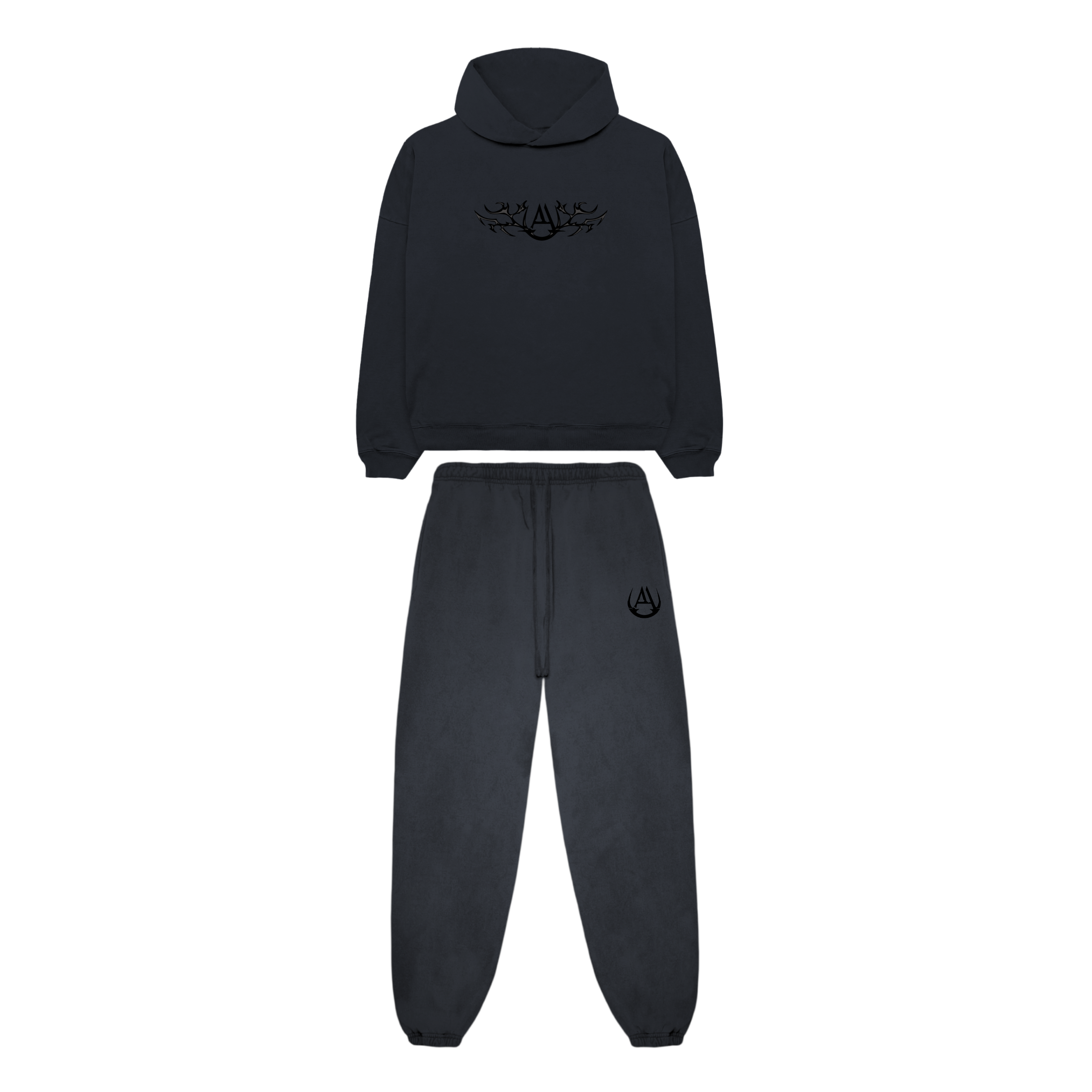 Angels and Demons Heavy Hoodie Set - Gravel