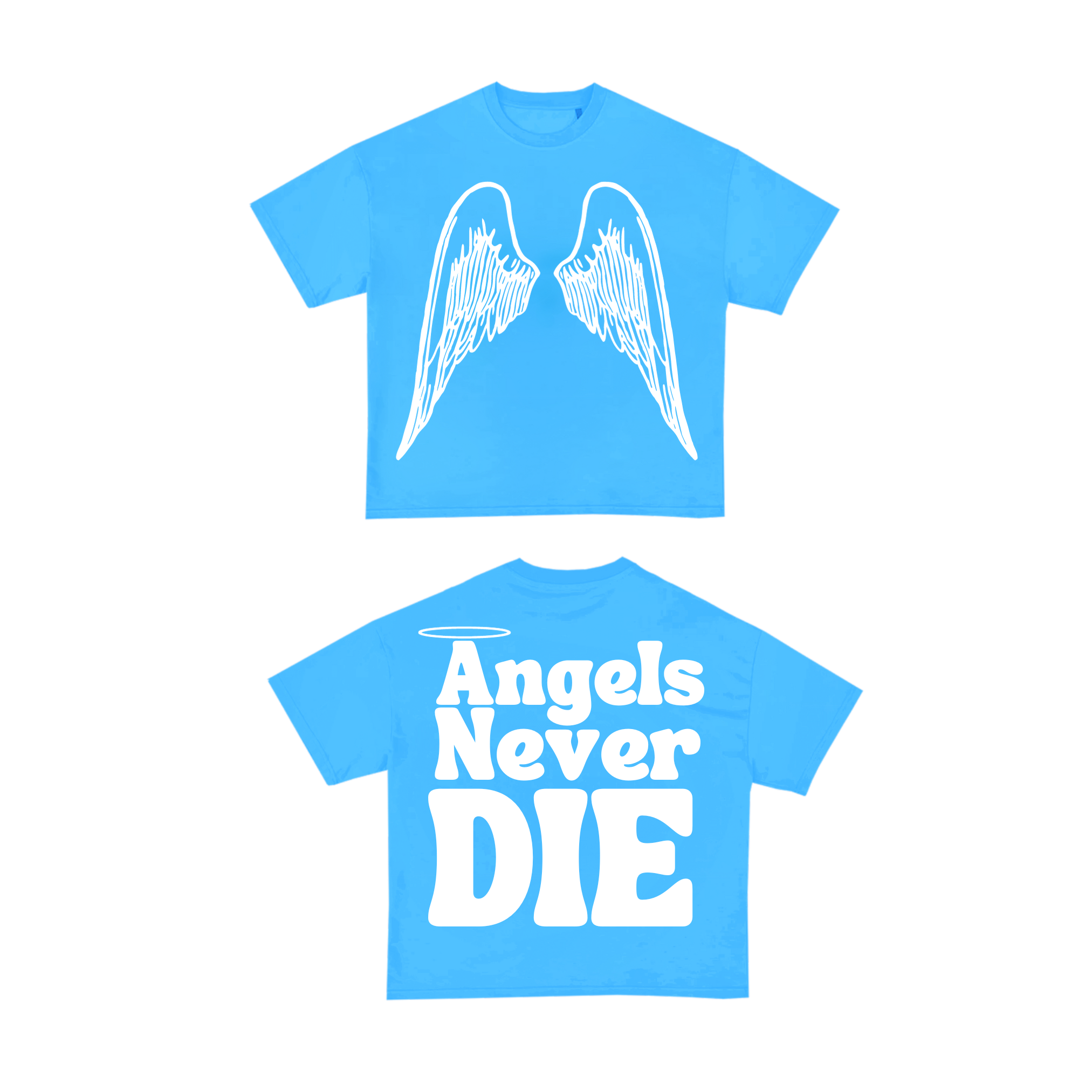 Angels And Demons "Angels Never Die" T-Shirt (Angel Blue)