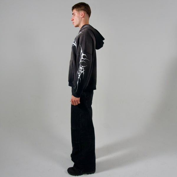 Destroyed Zip Up Jacket