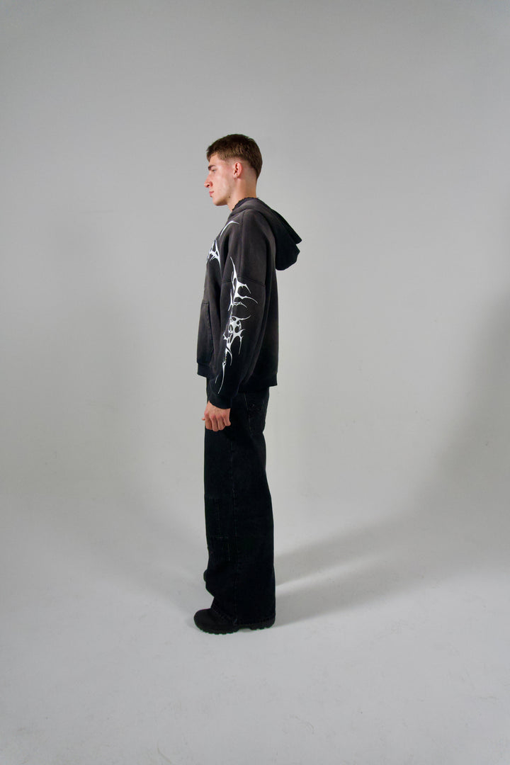 Destroyed Zip Up Jacket