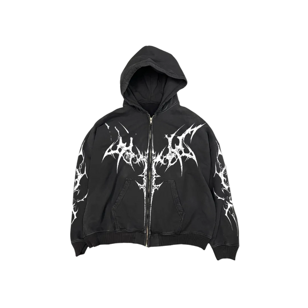 Destroyed Zip Up Jacket