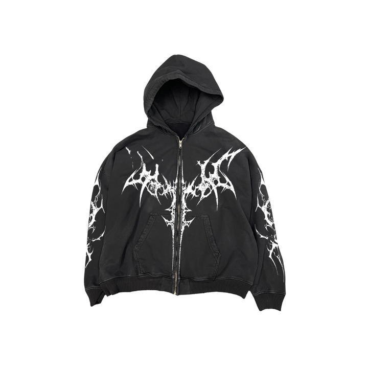 Destroyed Zip Up Jacket